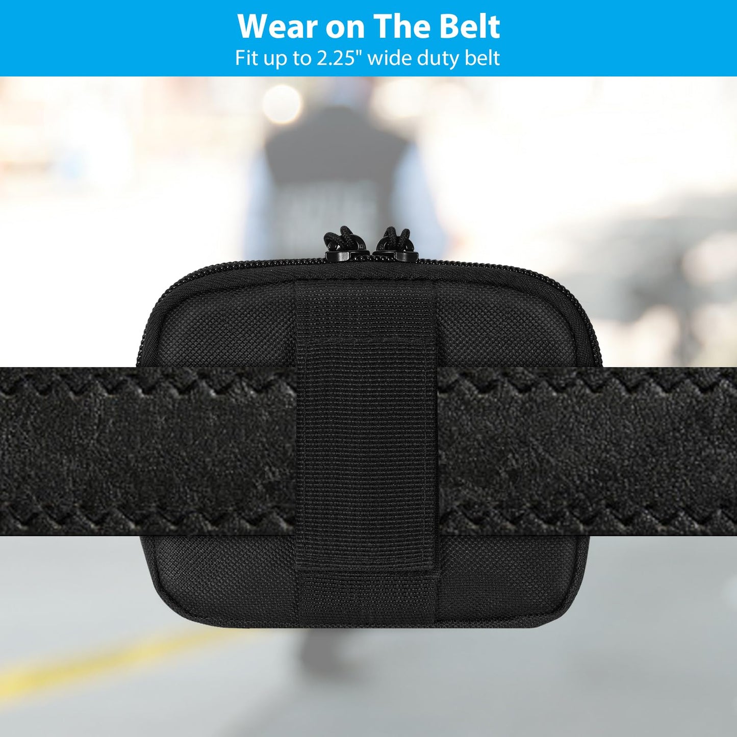 KENOBEE Duty Belt Gloves Pouch, Latex Disposable Glove Holder Convenient Carrier Pockets Waist Bag Practical Accessory for Police Officer Law Enforcement Personnel Security Firefighter Professionals