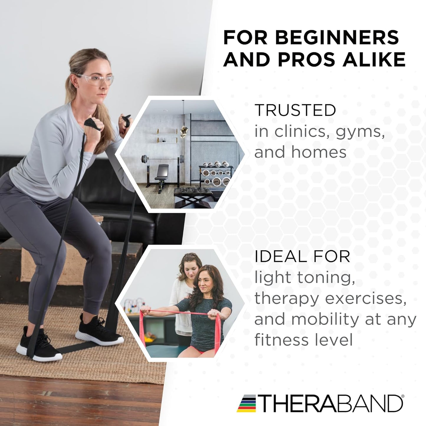 THERABAND Resistance Band, Red, Medium, 50-Yard Roll, Latex-Free, Elastic Band for Exercise, Physical Therapy, Yoga, Pilates, Stretching, Home Workouts, Cut-to-Length, Color-Coded Levels