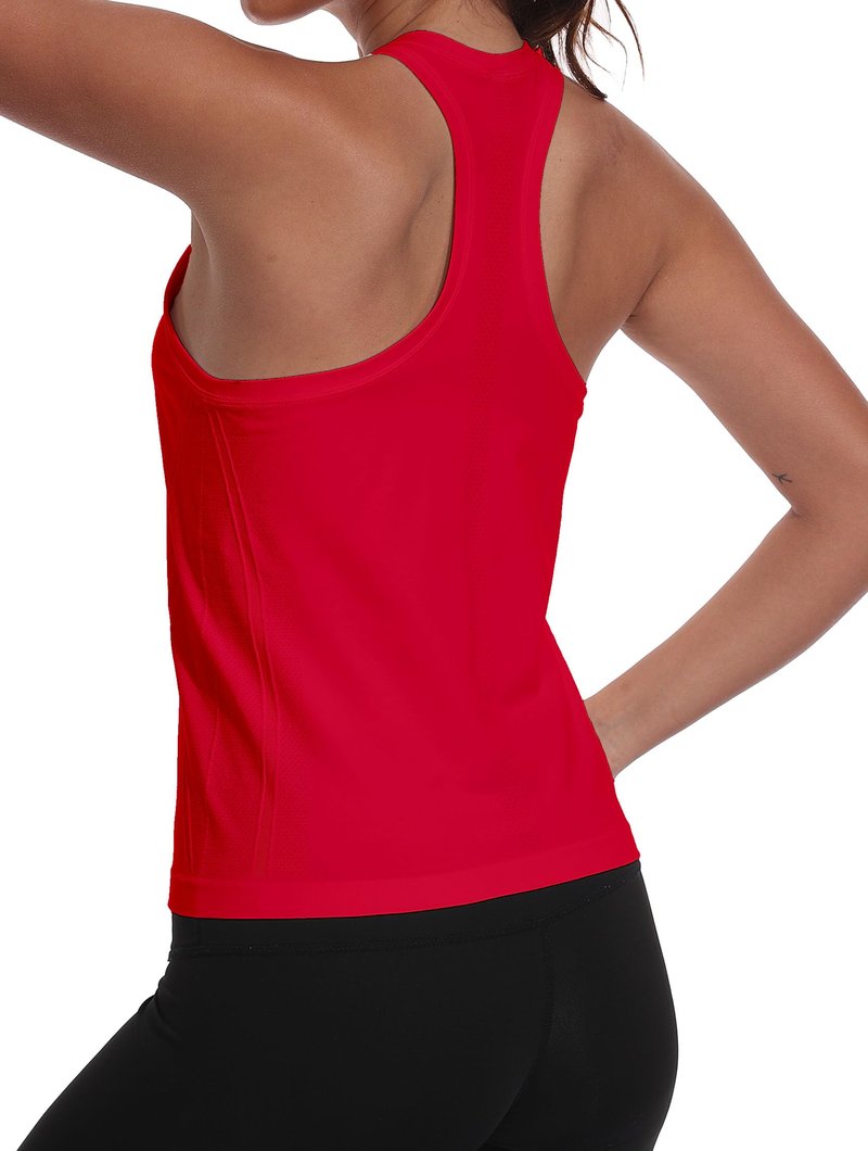 Moefanso Women Seamless Tank Racerback Sleeveless Running Athletic Top