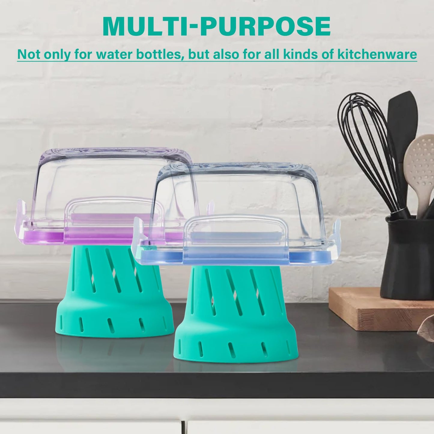 JINIHFW Bottle Drying Rack,Faster Dry Rack Dryer and Coaster for Stanley Cup Accessories,Water Bottle Drying Rack Fits Tumbler, Travel Mugs (Teal,4PACK)