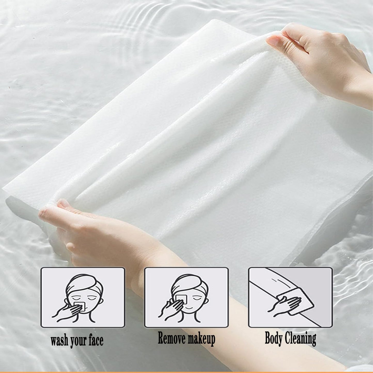 Compressed Portable Face Towel Tablet - 28 Pack Reusable Washcloth, Wet and Dry Disposable Wipes for Baby, Dog, Camping, Travel, Hiking, Home, Beauty (Bluk)