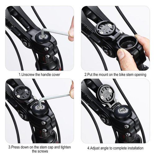 KREMORV Bike Stem Mount Adjustable Bicycle Computer Mount for Wahoo Elemnt Bolt and Mini, Black