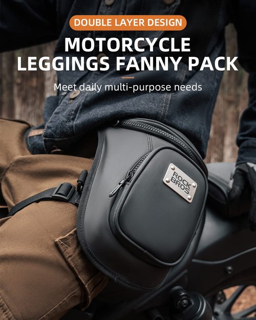 ROCKBROS Drop Leg Bag for Men Women Motorcycle Leg Bags Tactical Fanny Pack Outdoor Waterproof Thigh Bag with Leg Strap Removable Leg Harness Bag for Hiking Climbing Cycling Fishing Riding Travel