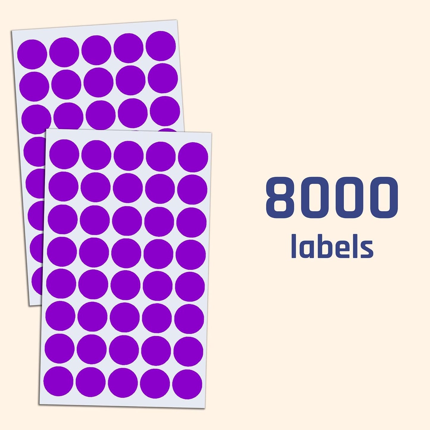 2000 Pack, 3/4" Round Dot Stickers Circle Labels - Red