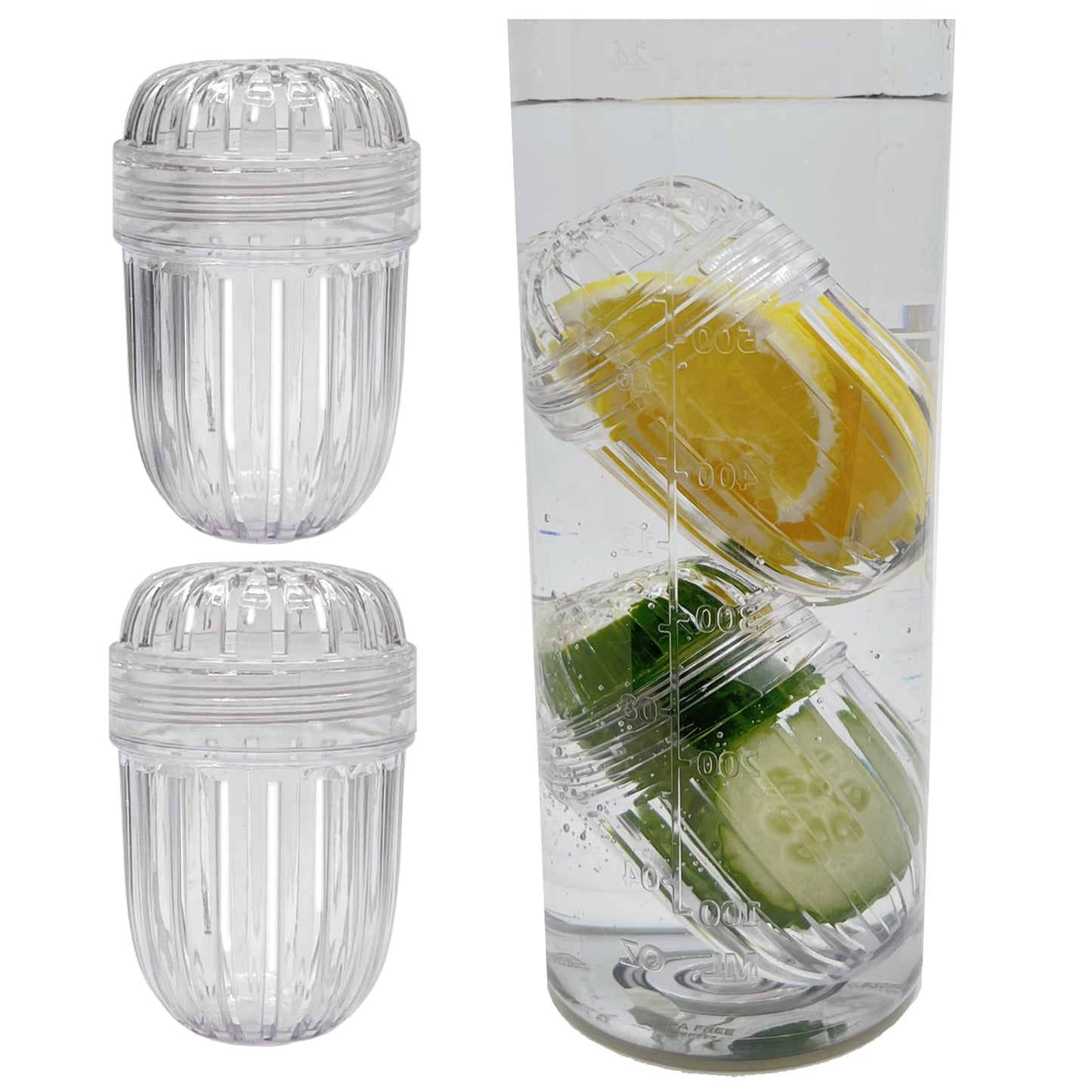 2PCS Fruit Infuser Insert,Flower Tea Infuser for Wide Mouth Water Bottles,Compatible with Stanley,Hydro Flask,Iron Flask, Takeya, ThermoFlask and Similar