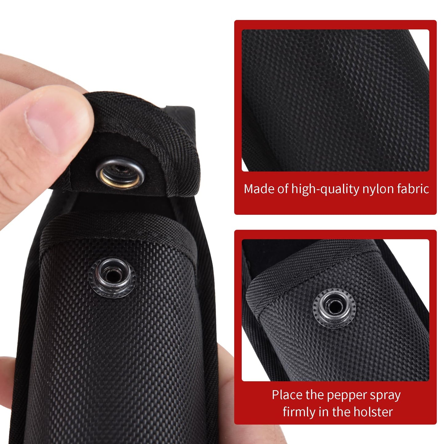 Olaismln OC/Mace Spray Pouch, Belt Pepper Spray Pouch for MK4, Top Flap Copper Snap Button Design, Suitable for Police Duty Belt