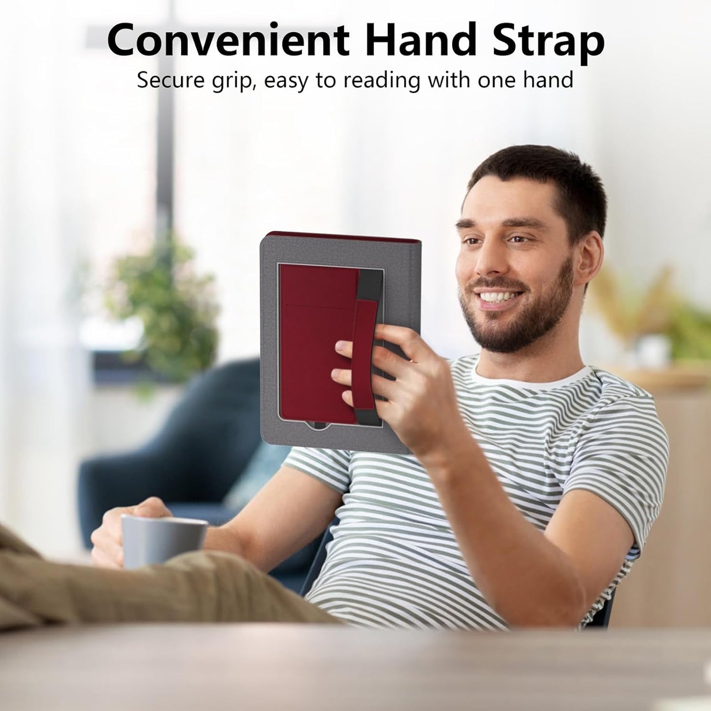 Lainergie Ebook Case with Stand and Hand Strap,Incompatible Alcatel TCL, Light Purple