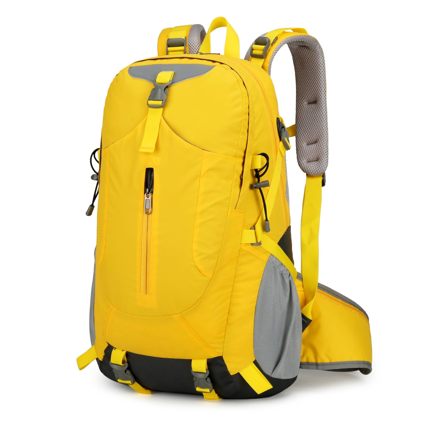 JYUNXIY Hiking Backpack for Men and Women, Travel, Sport Outdoor, Lightweight Back Pack, Camping, Bag, waterproof, 40L.(Yellow)