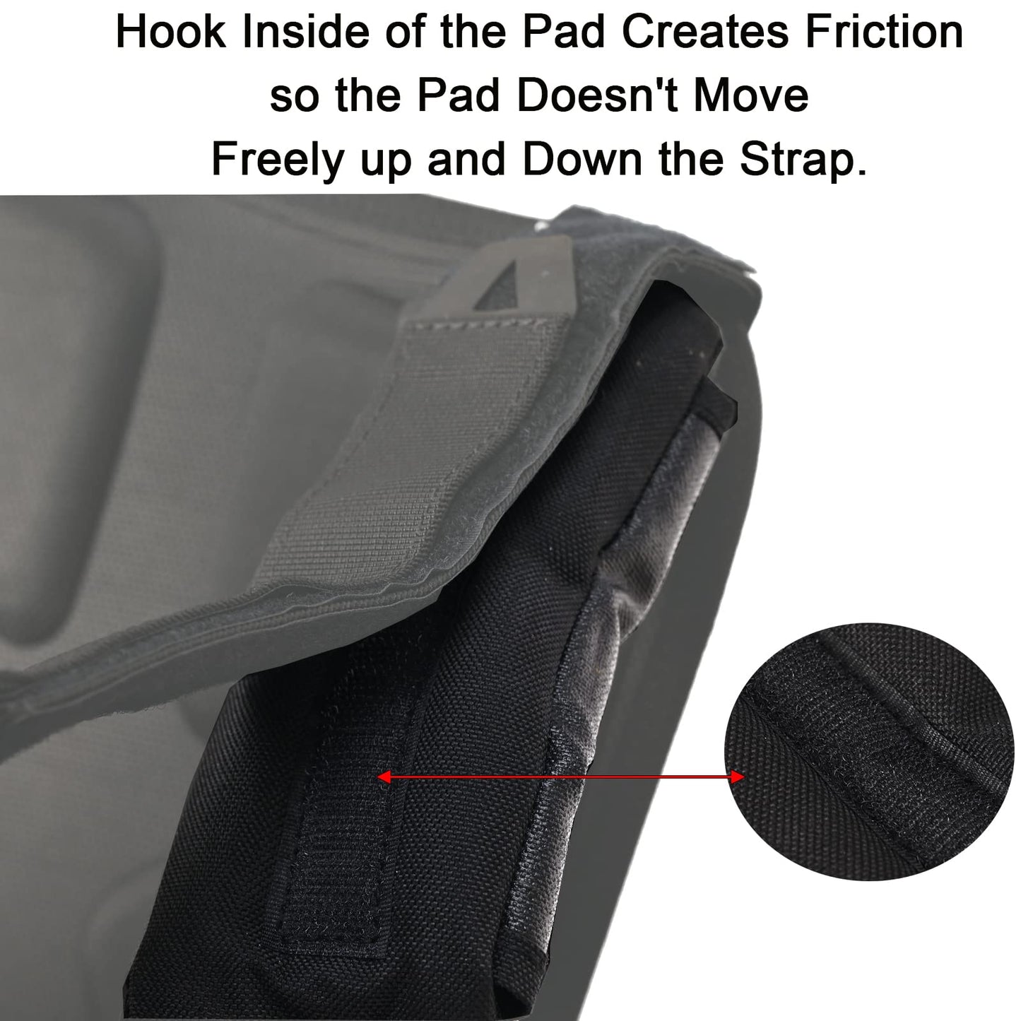 2 Pack Detachable Vest Shoulder Strap Pads Fit 2'' (Maximum 2.5'') Sling Bags Guitars Backpack Messenger Bag Shoulder Straps Comfort Soft Cushion Strap Pads for FCPC JPC Vests (Black)