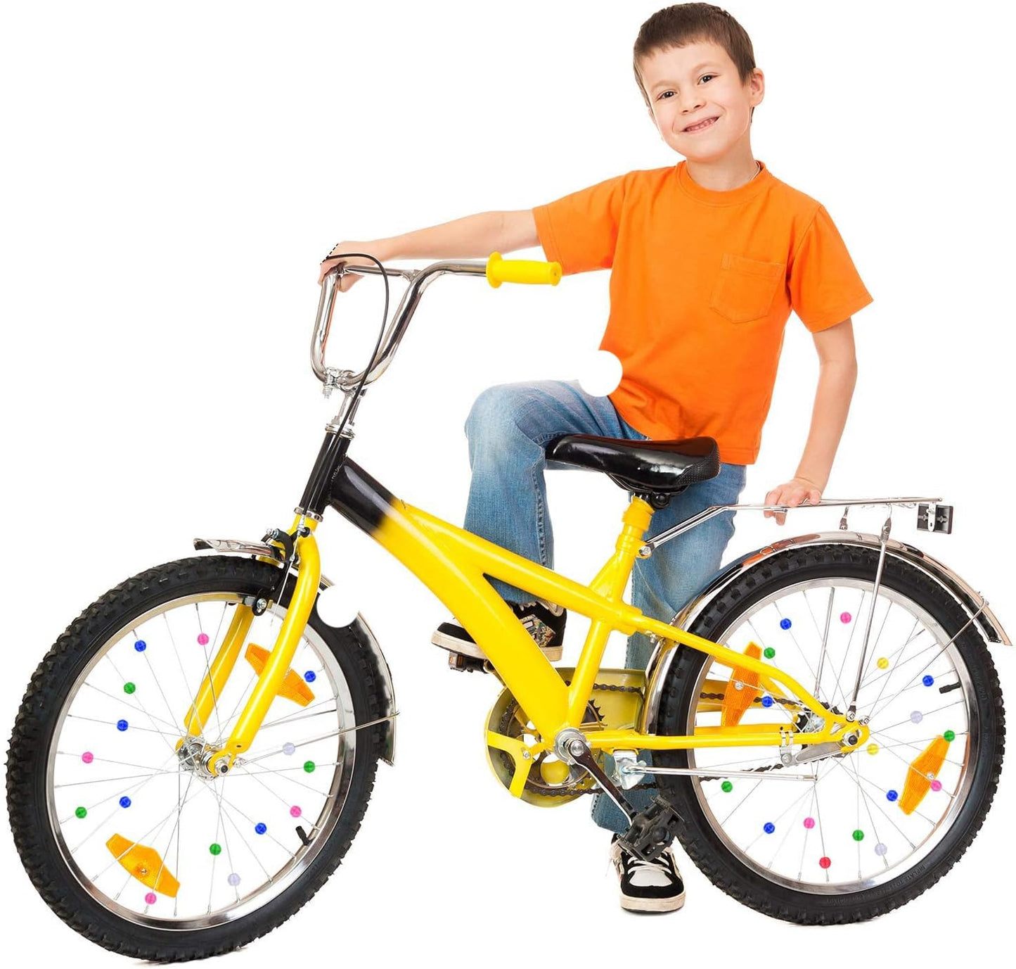 216PCS Assorted Colors Bike Bicycle Wheel Spokes Plastic Clip Bead