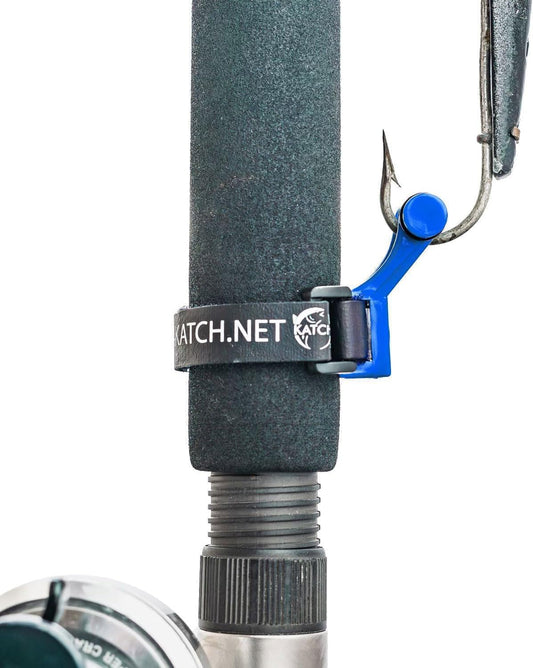 KATCH Hook Keeper for Fishing Rod: Regular & Mini Sizes - Secure Lure & Accessory Holder (Blue, Regular)