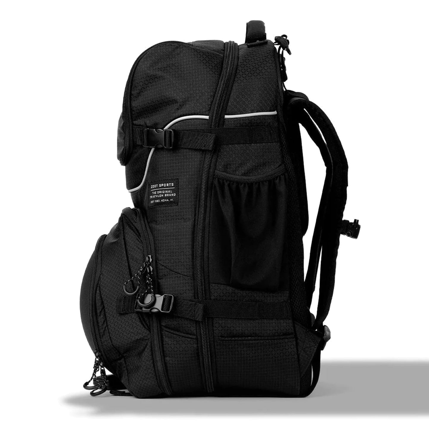 Zoot Ultra Tri Bag, Triathlon Transition Backpack with Wet Storage for Men & Women Athletes, Race Day, Travel & Train, Black