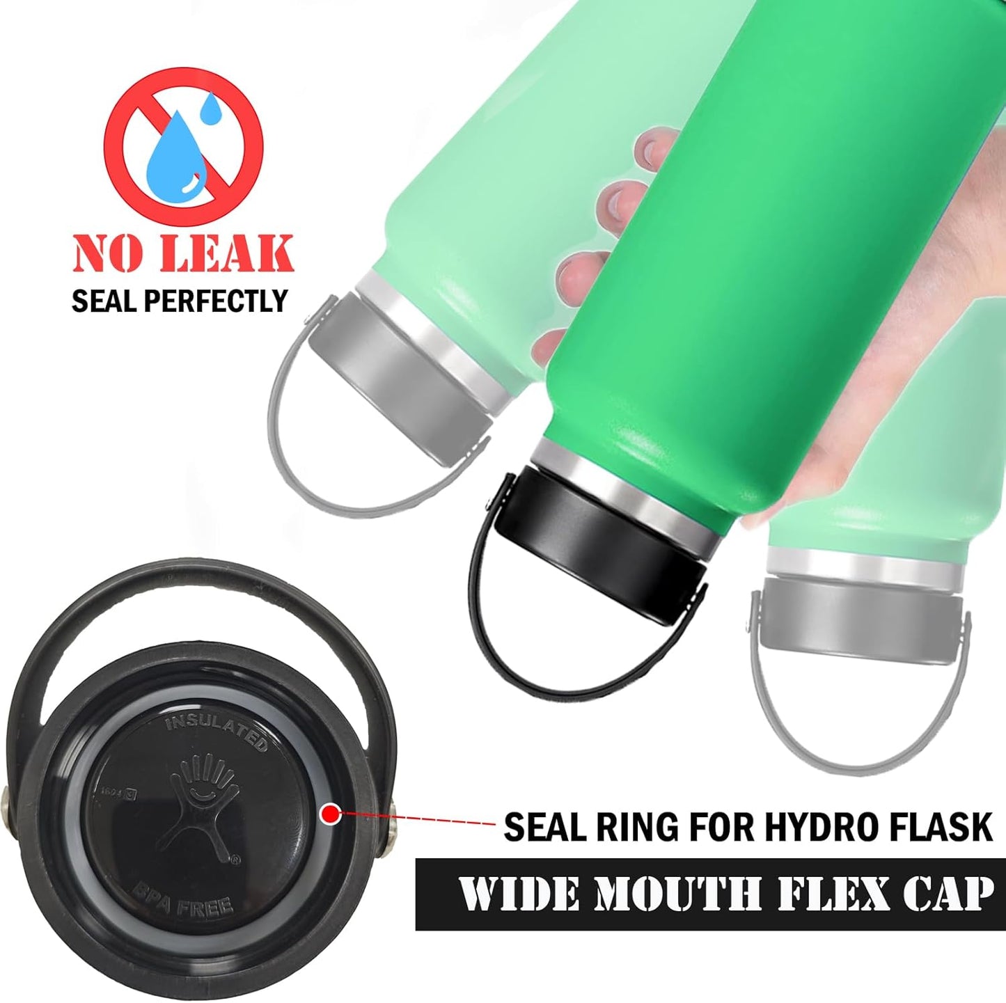 Greant 6 PCS O Ring for HydroFlask Wide Mouth Lid, 2'' to 2.3'' Rubber Seal for Hydro Flask Lid, fit Hydroflask Gasket Replacement, 3 Sizes for Different Lids