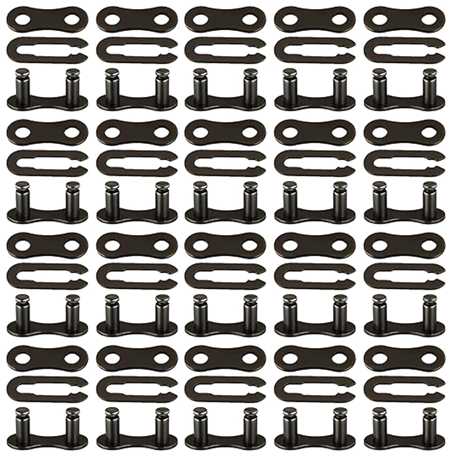 20-Pack Bike Chain Metal Master Link - Removable Quick Split Links for Bicycle, Mini Bike, Mountain Bike and Motorcycle Chain Repair