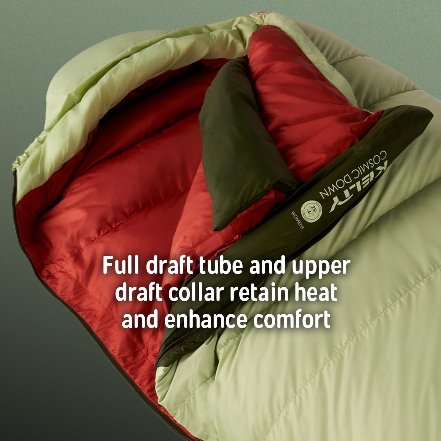 Kelty Cosmic 20 Down Mummy Sleeping Bag for Backpacking, Campers, 550 Fill Power, Recycled Fabrics with PFAS-Free DWR, Designed in Sunny Colorado, USA, 2024 Model (Regular)