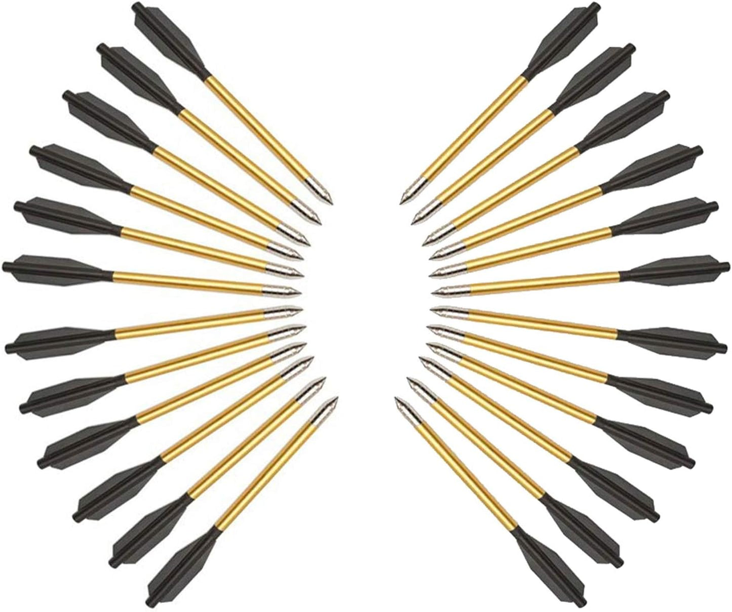 Self-Cocking Crossbow Bundle with Adjustable Sights, Spare Crossbow String and Caps, 27 Aluminim Arrow Bolt Set