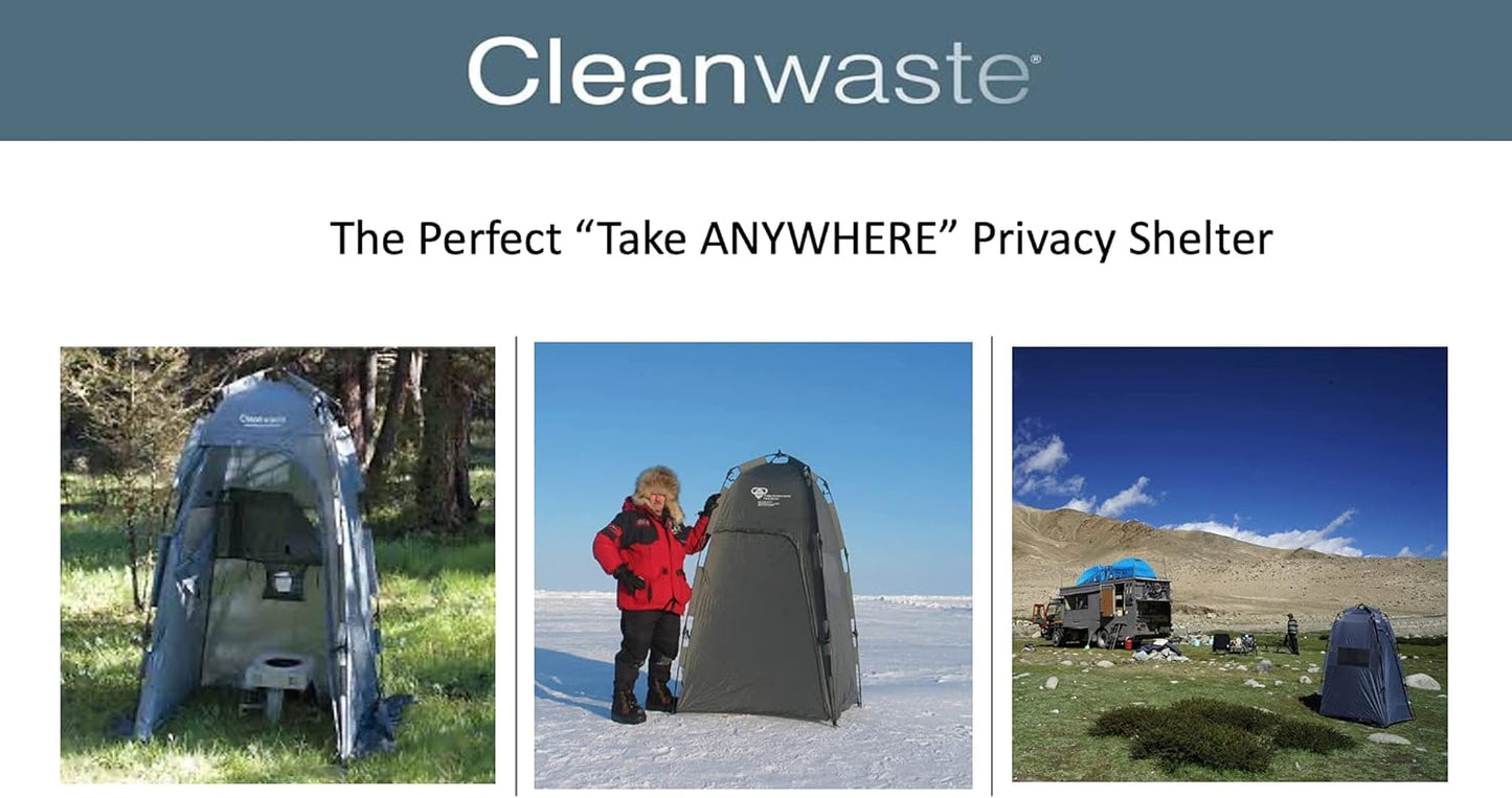 Spacious Portable Privacy Tent for Outdoor Showers, Changing Room & Compatible for Cleanwaste Camping Toilet - Surfing, Beach, Hiking, Ice Fishing & More - 6 ½ Ft. Tall with 4”x4”of FloorSpace