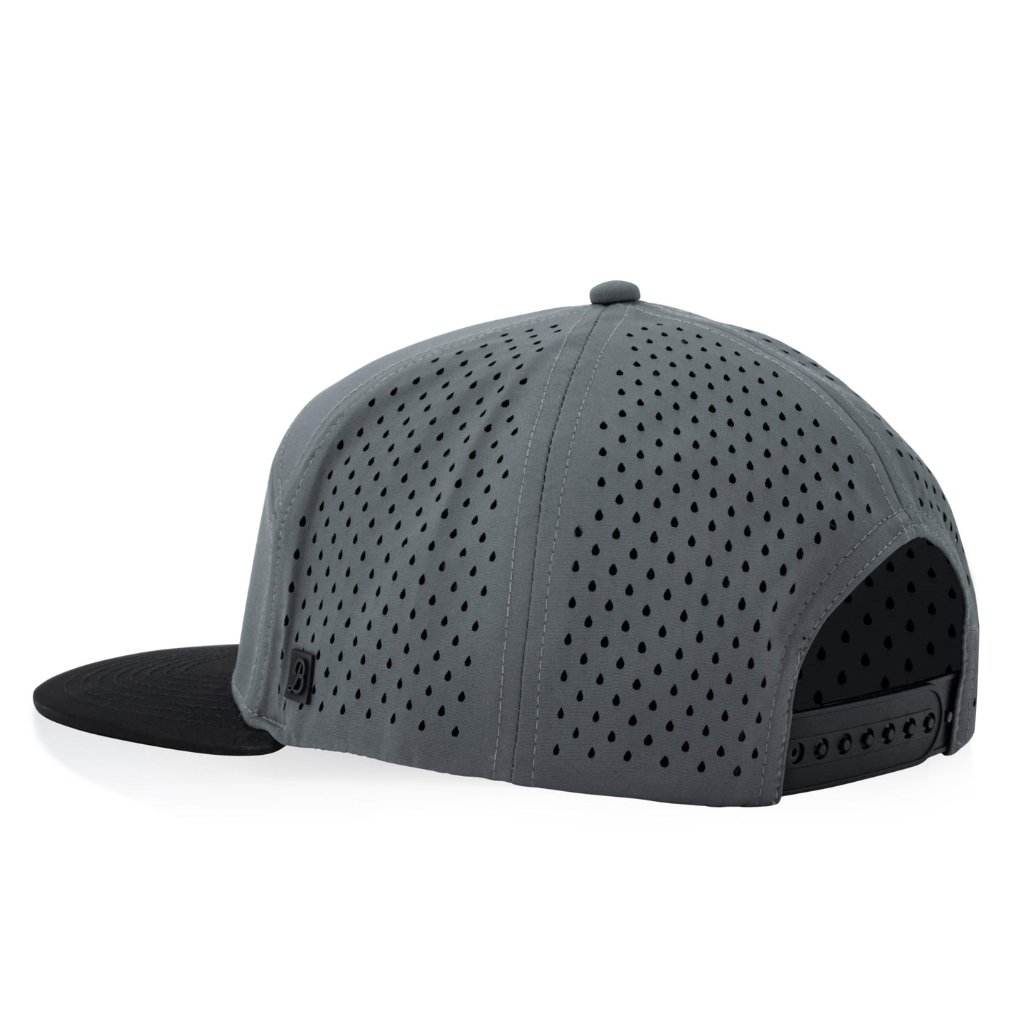 Billest Gresham Flat Bill Hat | Water-Resistant | Grey Snapback | Men & Women | Lightweight & Breathable | Mesh