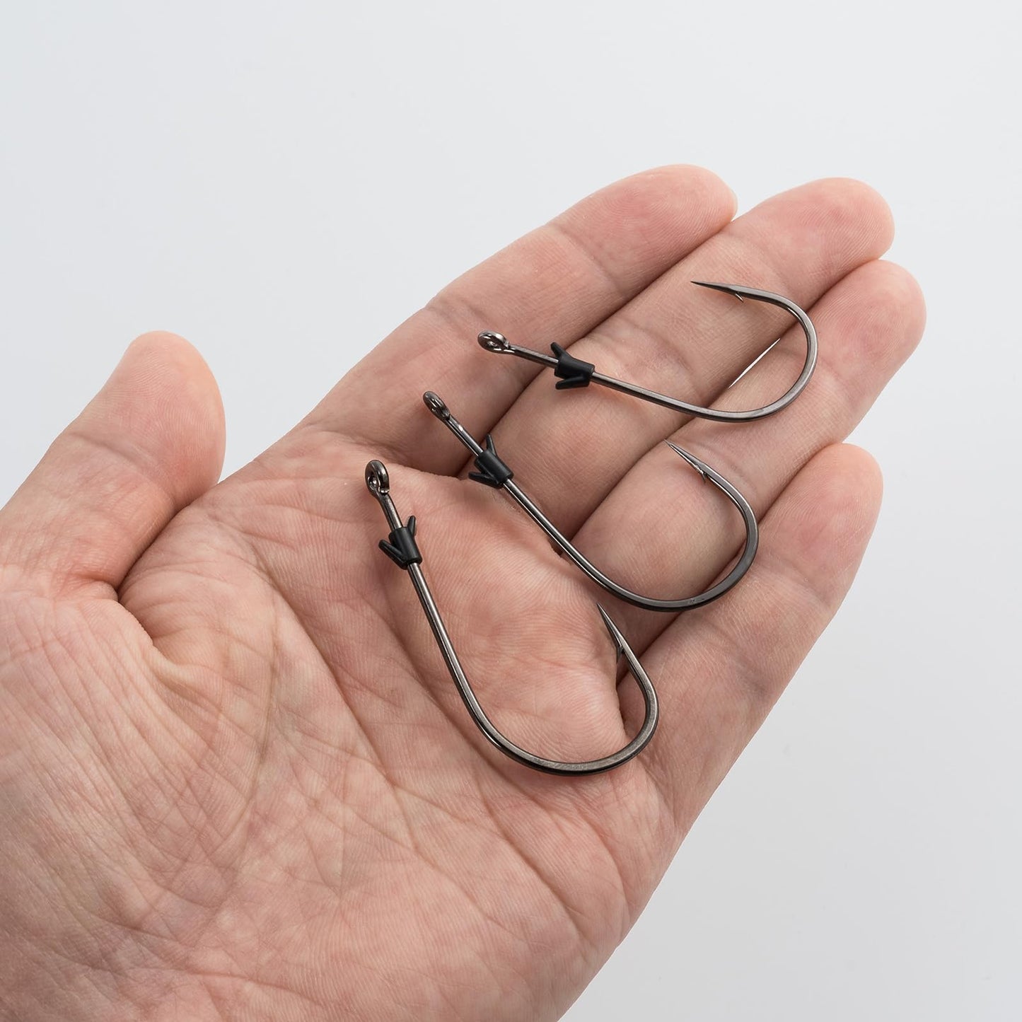 Dr.Fish 20 Pack Heavy Cover Hooks for Flipping and Punching, Bass Fishing Hook, Neko Rig/Wacky Rig, Round Bend Straight Shank Worm Hook Freshwater #4/0