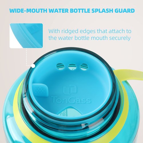 TonGass [4-Pack BPA-Free Silicone Wide Mouth Splash Guard Competible with Nalgene Wide Mouth Water Bottles Anti-Spill Intended Accessory for HydraPak Water Bottle Splash Guard Fits 63mm Waters Bottle