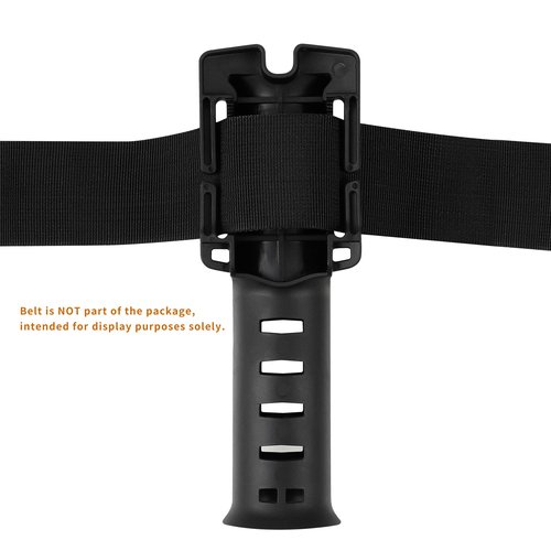 Timsec Belt Fishing Rod Holders, 2 Pack Portable Waist Belt Fishing Rod Holder, Adjustable Pole inserter Fishing Rod Accessories for Surf Kayak Outdoor Fishing (Black)