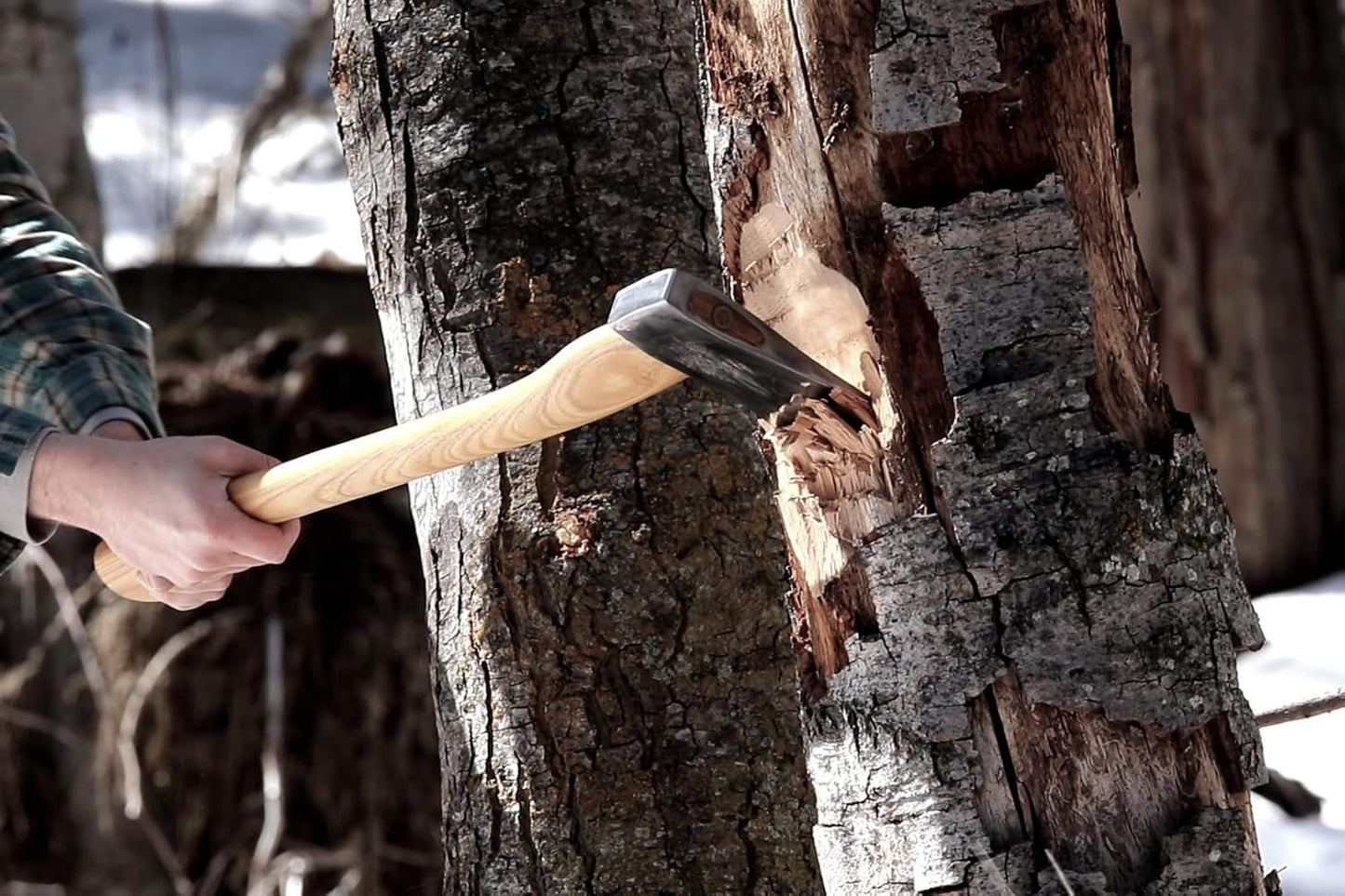 1844 Helko Werk Germany Classic Journeyman Pack Axe - Made in Germany Lightweight and Compact Backpacking Axe and Bushcraft Axe for Camping - Head 1.5 lbs, Handle 20 in. (Journeyman) #11441