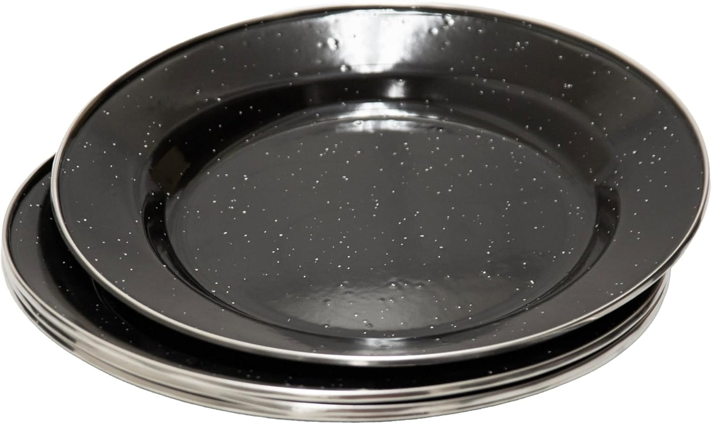 Stansport 24-Piece Enamel Camping Tableware Set