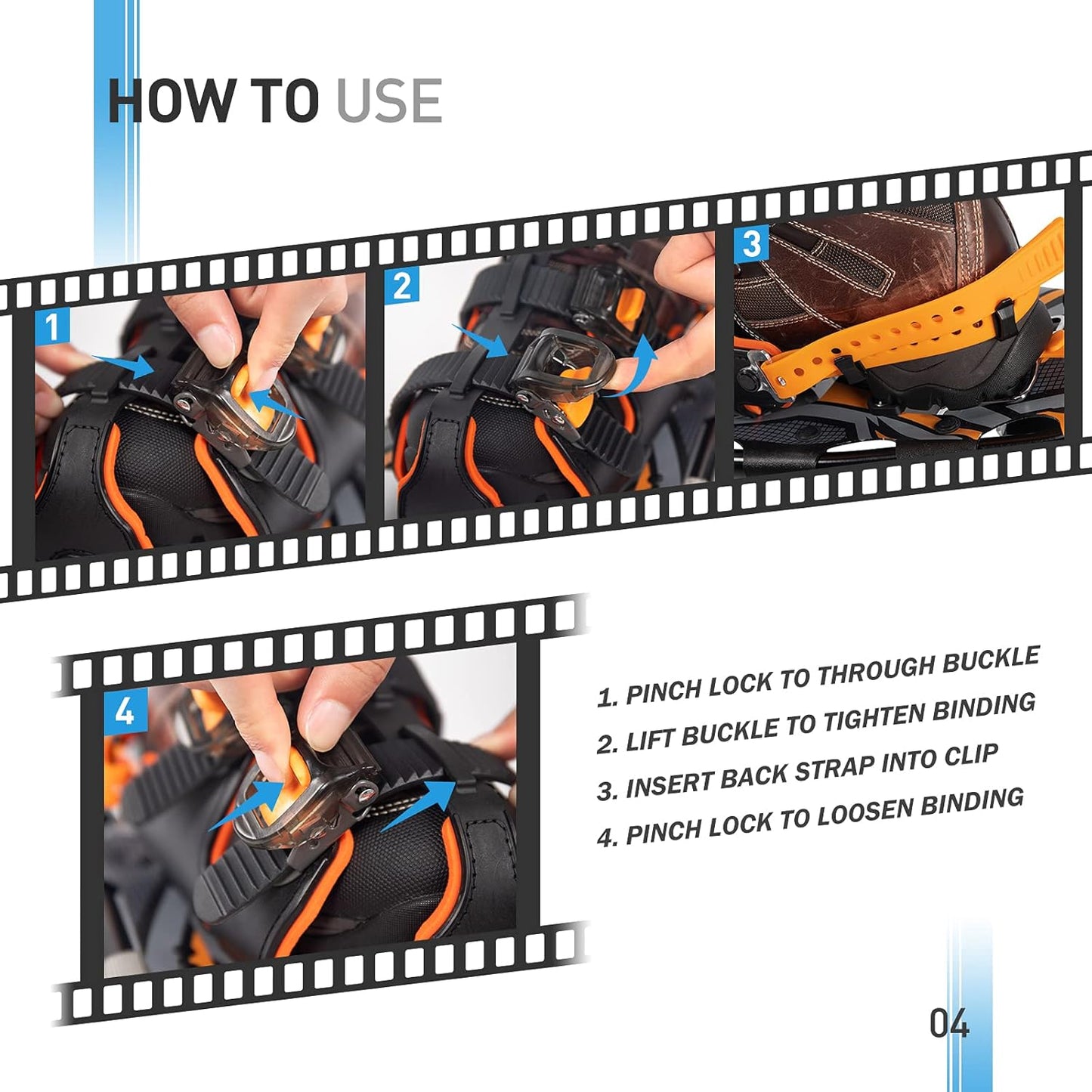 G2 21/25/30/36 Inches Light Weight Snowshoes with Toe Box, EVA Padded Ratchet Binding, Heel Lift, Flexible Pivot Bar, Durable Back Strap, Trekking Poles, Carrying Bag, Snow Baskets(6 colors available)