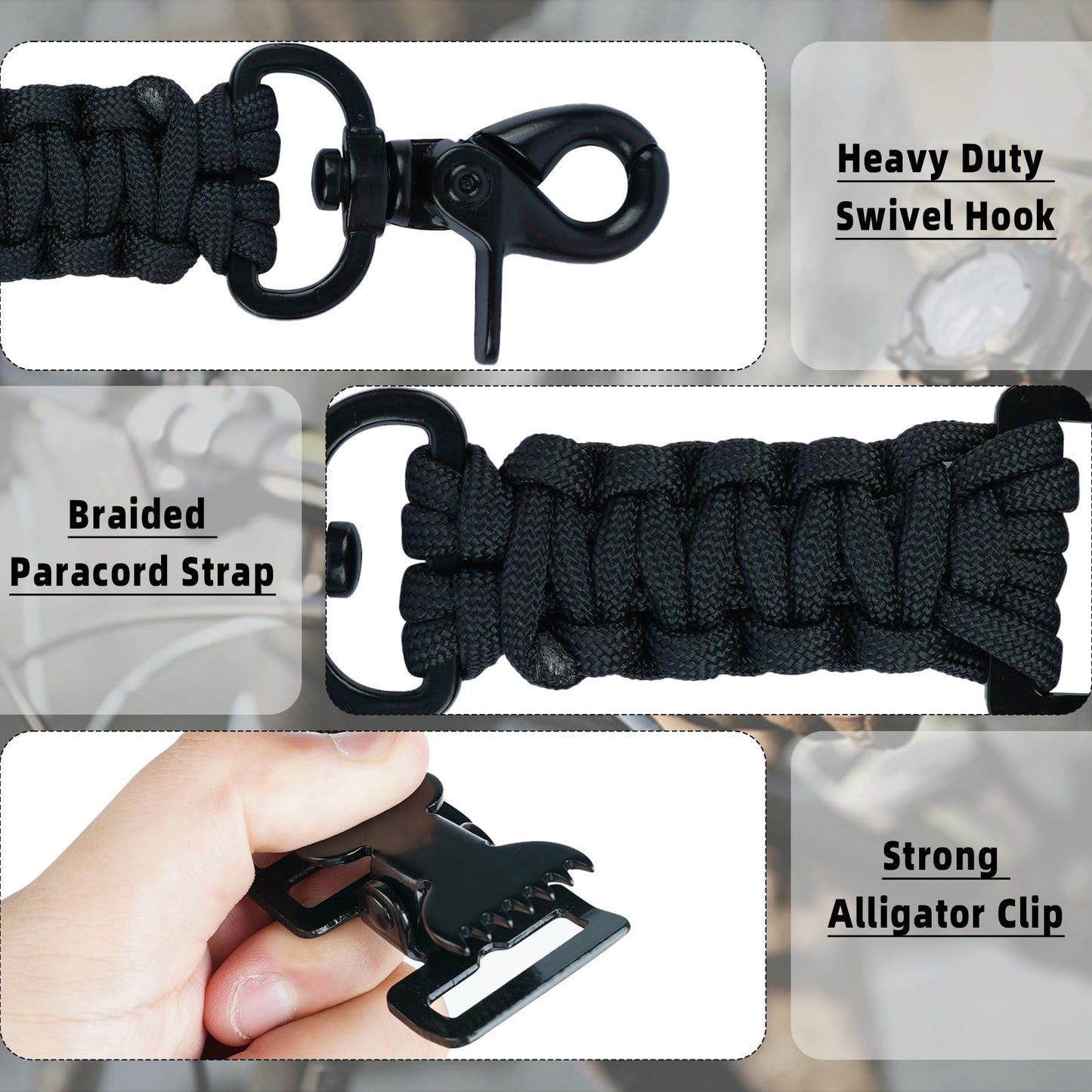 KUNN Single-head Tactical Glove Clip Holder Work Glove Holder Clip for Tactical Backpack, Tool Belt, Hiking Bag Black