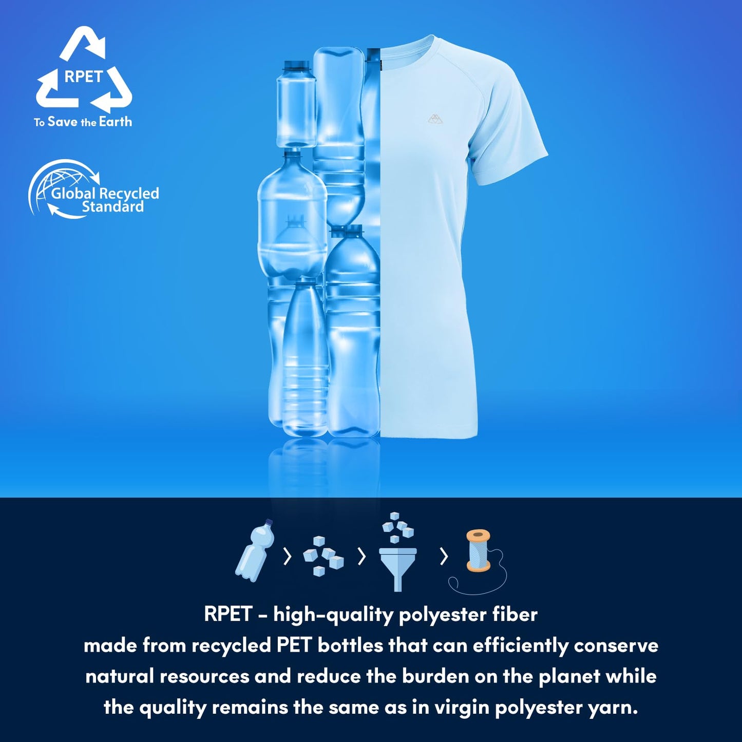 Haimont Women's Short Sleeve UPF 50 Sun Protection Shirts Quick Dry Athletic Running Tshirts Crewneck Tee, Light Blue, M