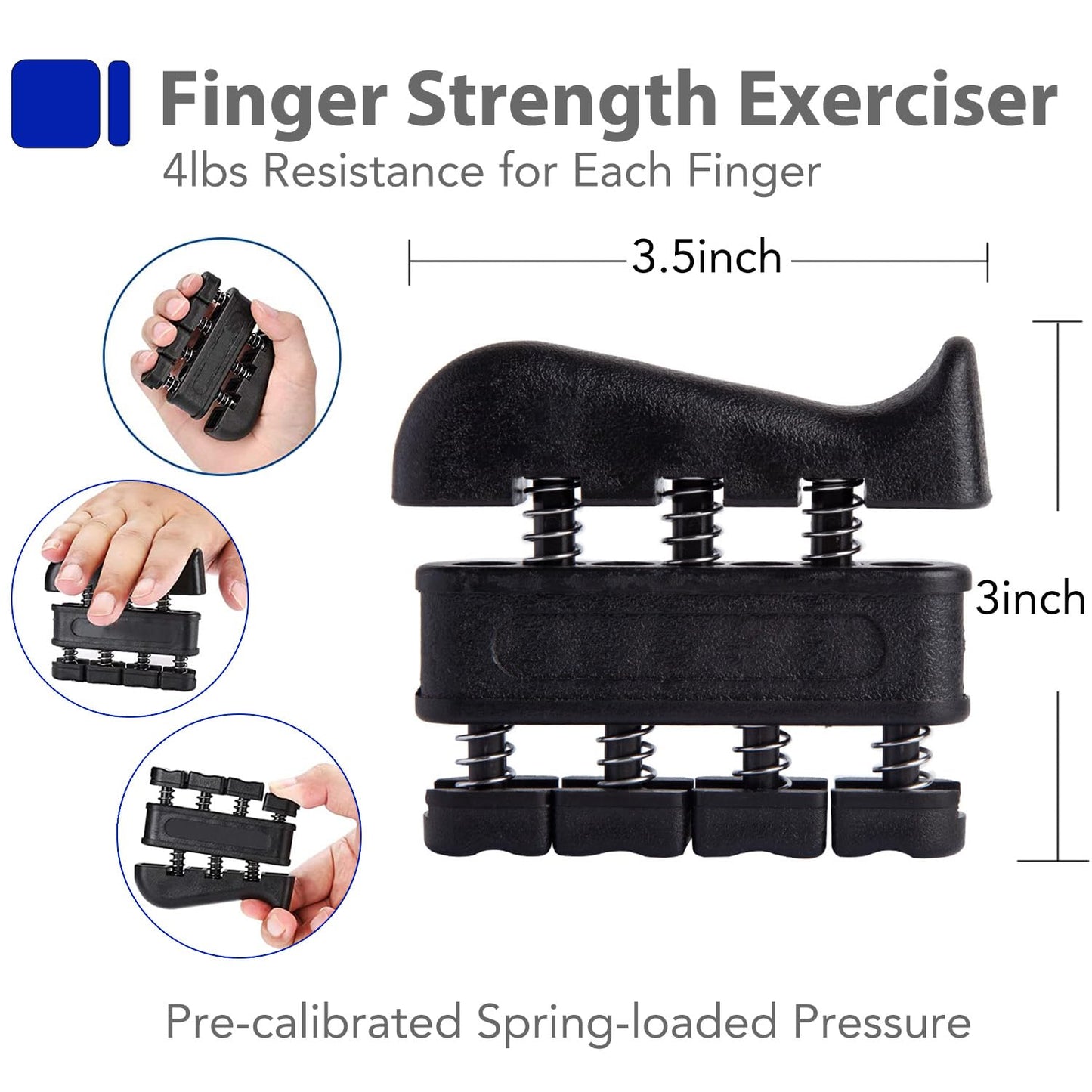 Grip Strength Trainer Kit with Finger Exerciser, Hand Grip Strengthener, Hand Extension Exerciser, Stress Relief Ball, Grip Ring, Gyro Ball for Muscle Building and Injury Recover