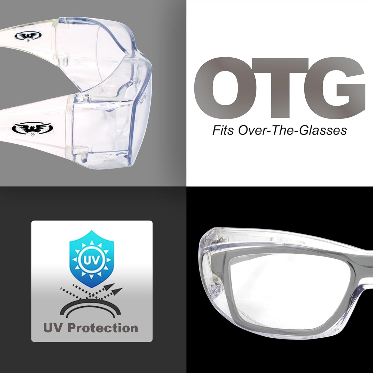 Safety Glasses - Global Vision Eyewear Oversite Series, Impact-Resistant & Stylish