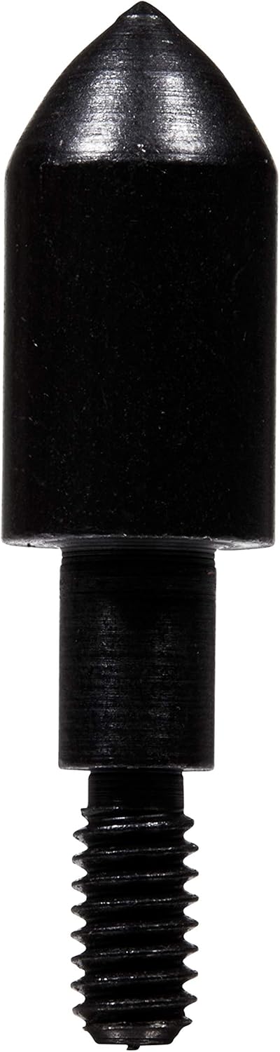 Allen Company Archery Bullet Points - Soft Arrow Tips for Target Practice - Screw-On Design - Reduces Wear and Tear on Targets - Multiple Sizes/Grain - 12-Pack - Black