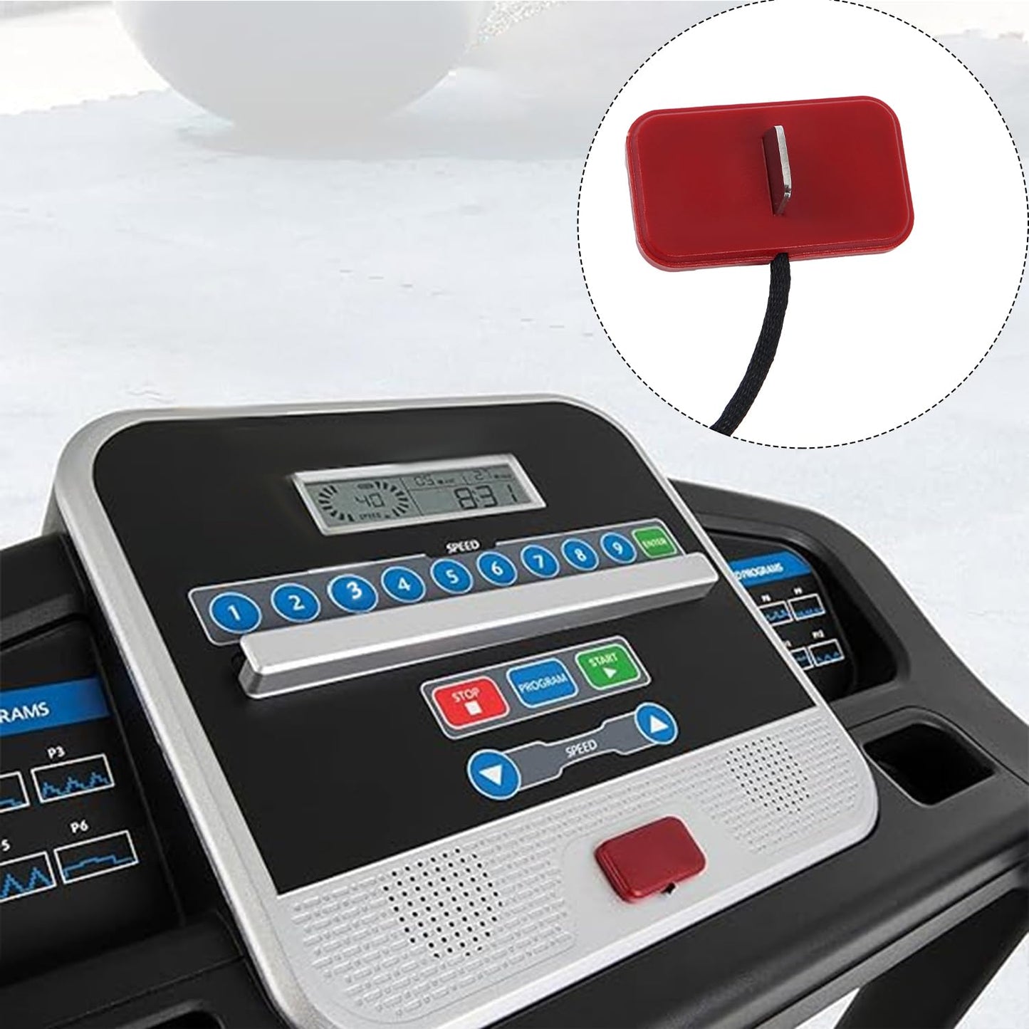 Generic Treadmill Safety Key - Suitable for Various Treadmills (Clip), blue