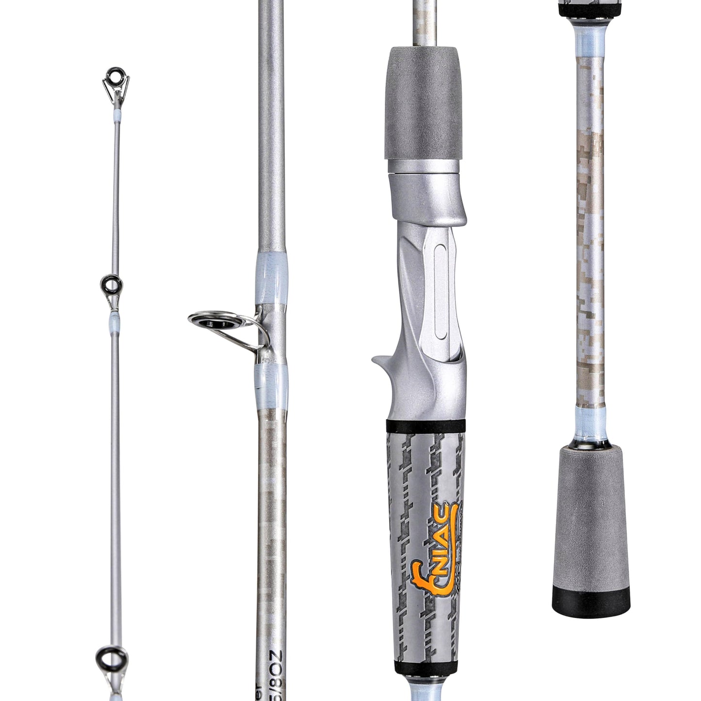 Sougayilang Fishing Pole, IM6 Graphite Spinning Rod & Casting Rod - Two Pieces, SuperPolymer Handle Fishing Rod for Bass Fishing - Casting- 6'0"