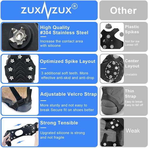 Rubber Suitable Rubber Crampons for Ice and Snow Grips Rubber2024