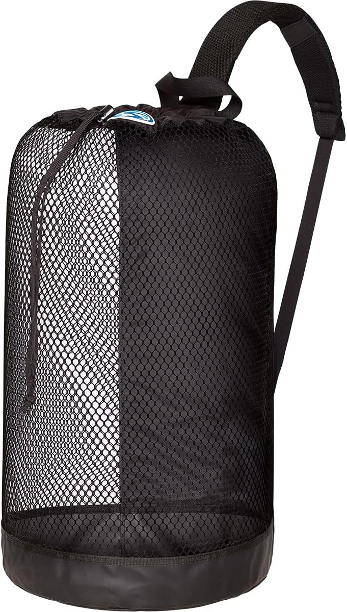 Stahlsac BVI Mesh Backpack: Compact 33L size, great beach bag for dry/wet gear, BLUE