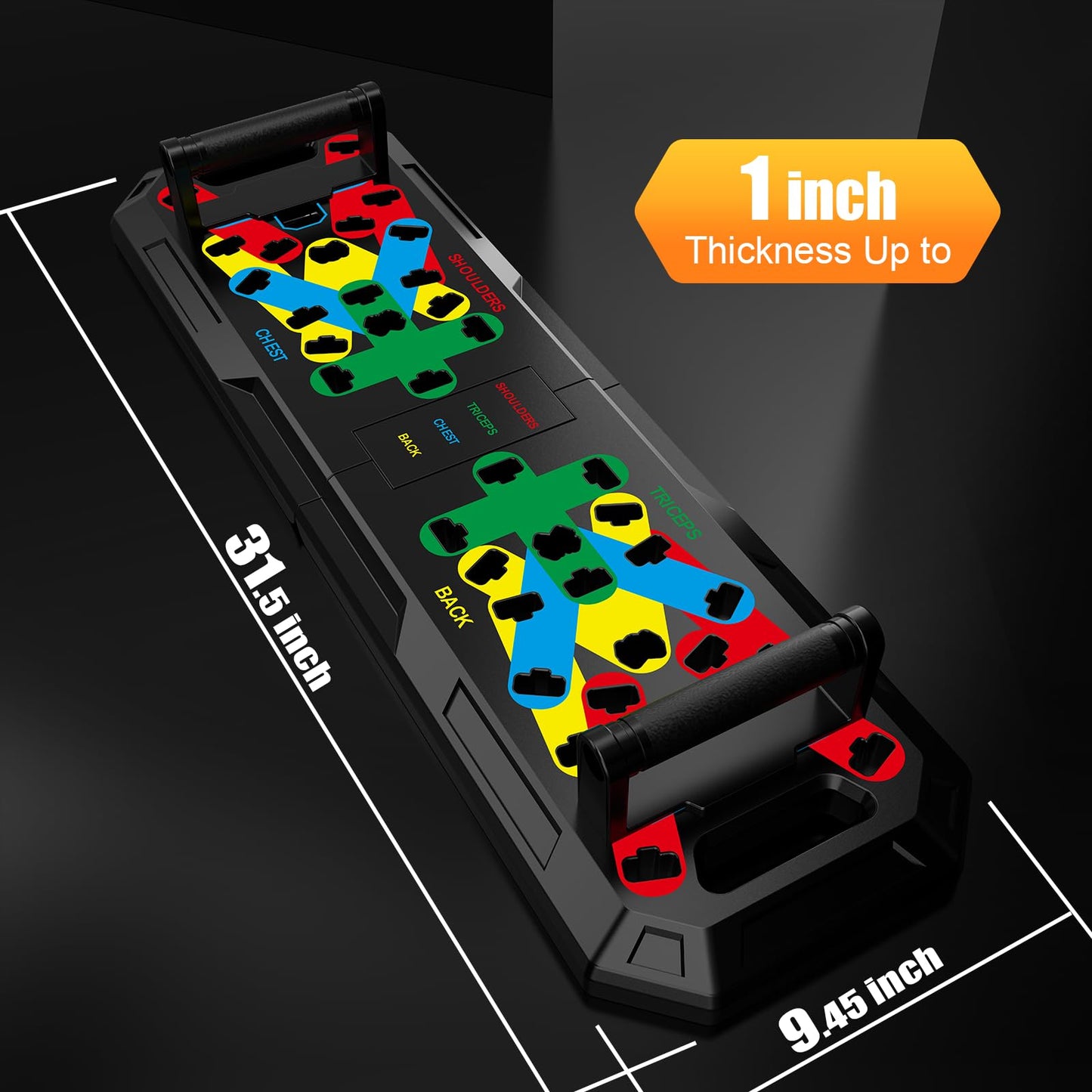 LALAHIGH Home Gym Kit, All-in-One Fitness Equipment with Push-Up Board, Resistance Bands with Bar, Pilates Bar, Pulley and Multi-Functional Training Board for Exercise Strength Training.