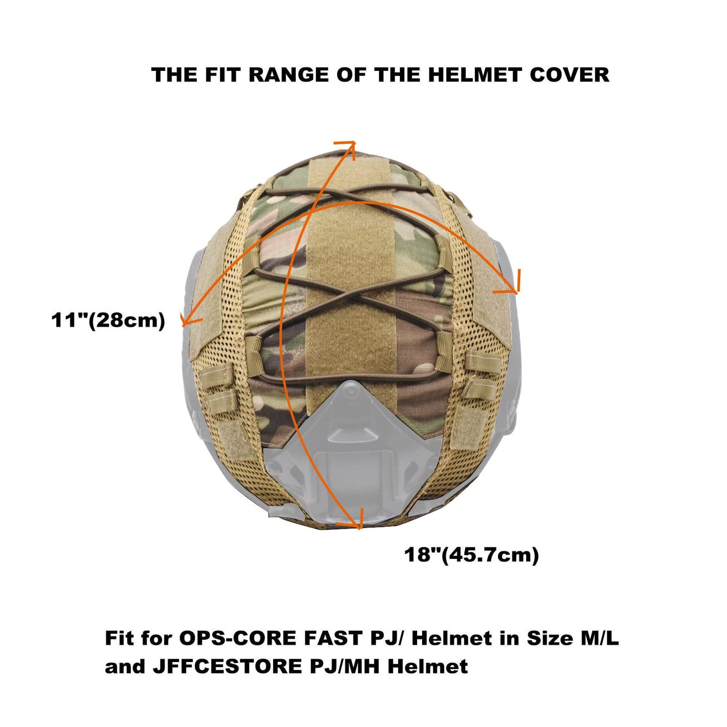 Tactical Fast Helmet Cover and Battery Pouch Counterweight Pouch Fit Size M/L Fast PJ BJ MH Helmet (CP)