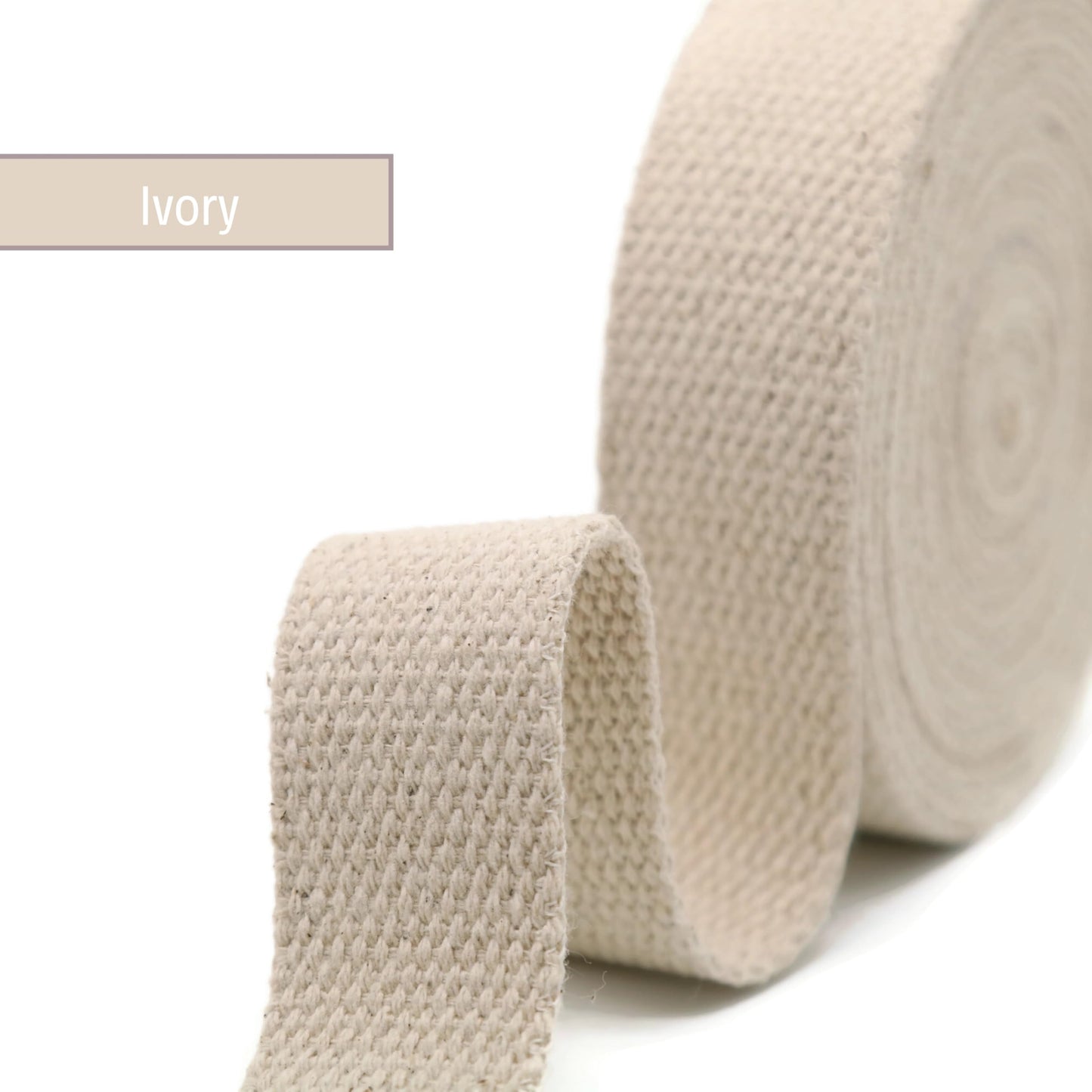 1" & 1.5'' & 2" Cotton Webbing - 5 Yards - 50+ Colors -%100 Natural Cotton - Turkish Woven - Heavy Duty 1 Inch 1.5 Inch 2 Inch Canvas Webbing for Sewing Straps Bag Climbing Indoors Craft DIY 11592