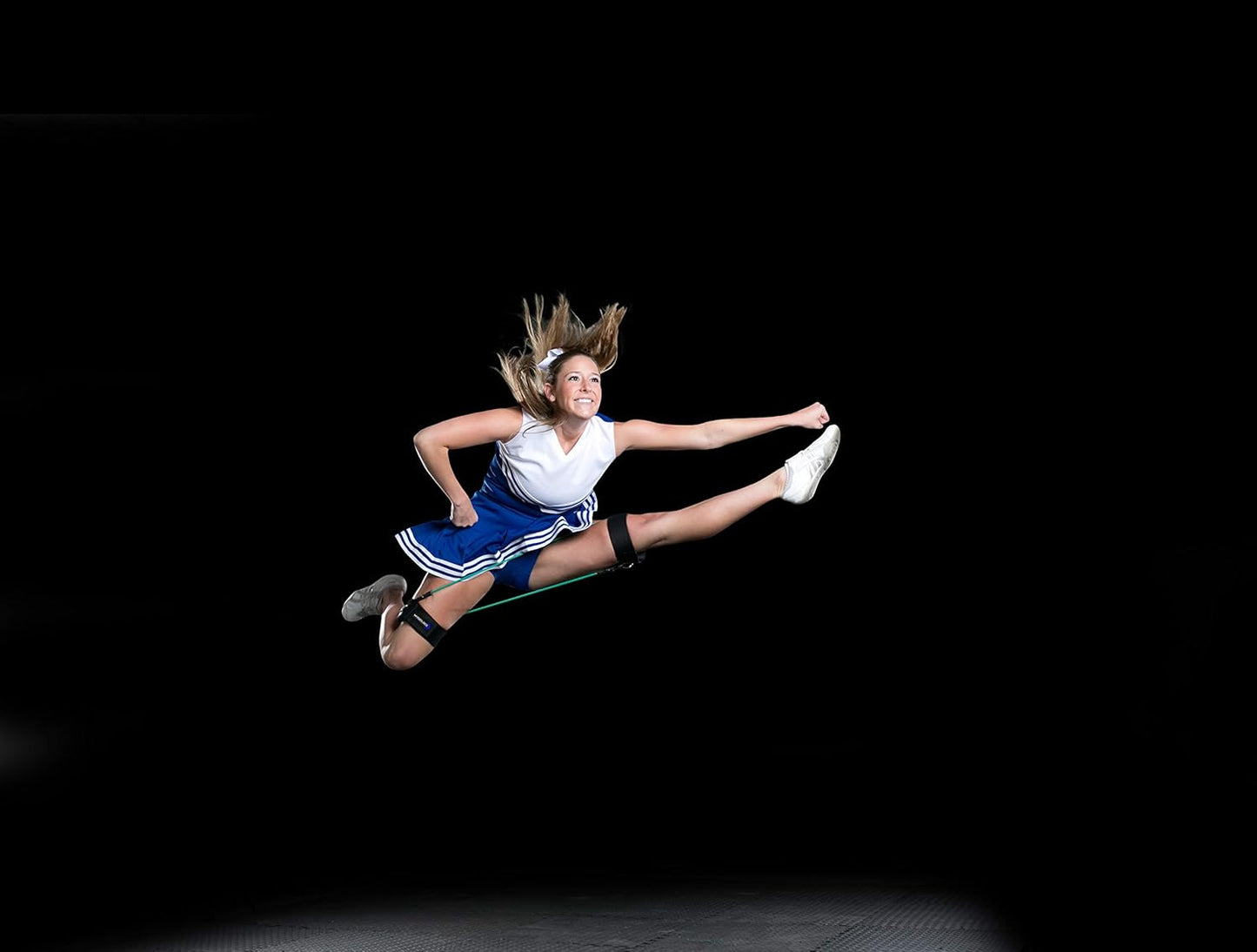 Cheer Kinetic Bands Cheerleader Flexibility and Strength Training | Improve Jumps, Stunts, Landings | 4-Level Leg Resistance Bands & 12 Stunt Strap Color Options, Digital Training Downloads
