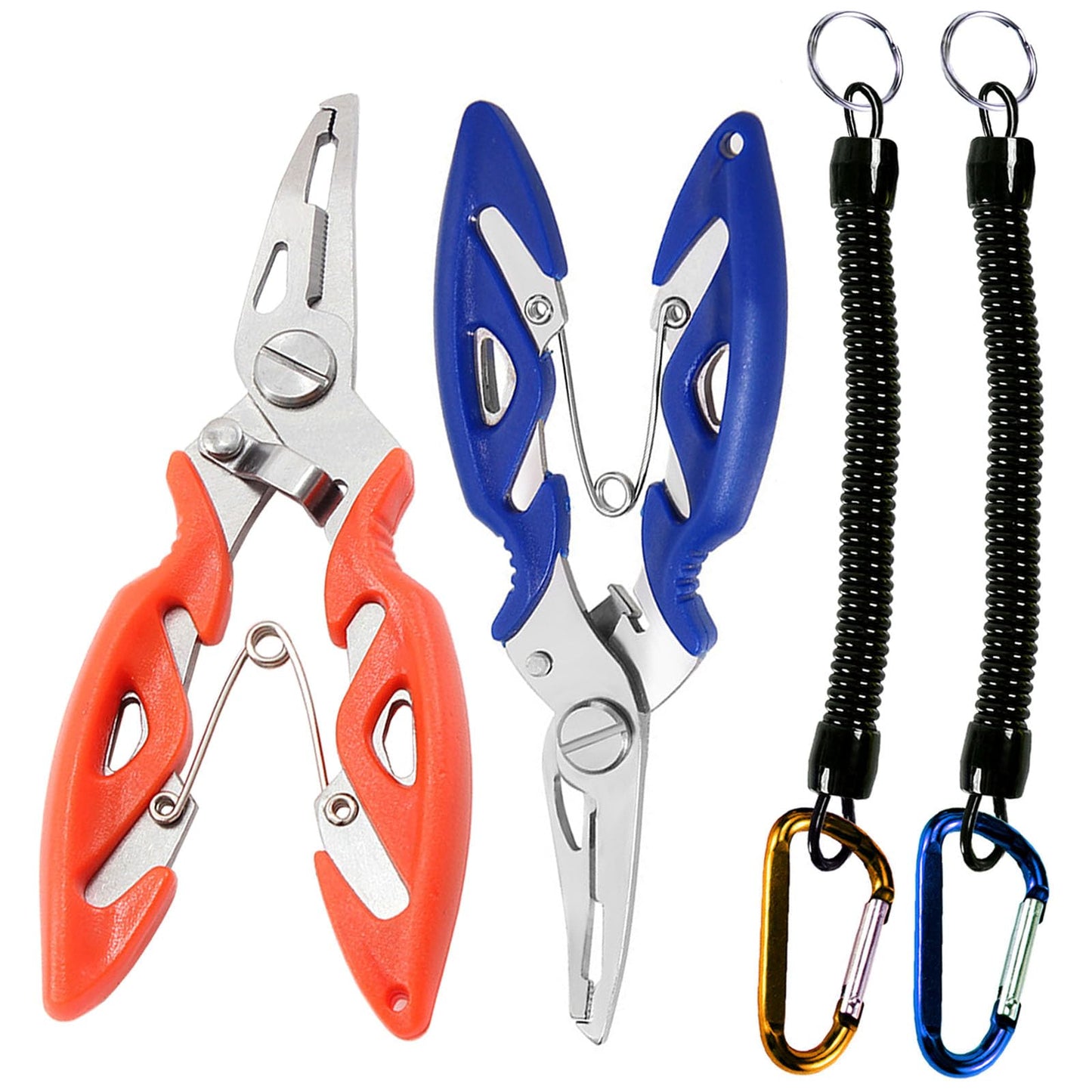 PIYIENR Small Fishing Pliers 2 Multi-Function Scissors Braid Cutters Lightweight Stainless Steel Fishing Tools Split Ring Opener Fish Gripper Hook Remover Gear Accessories