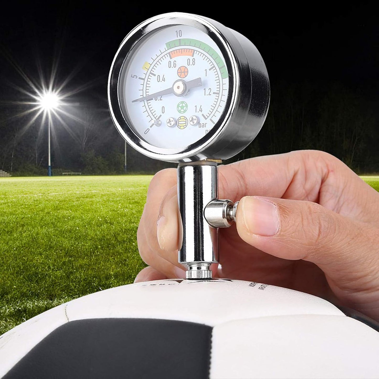 Dioche Ball Pressure Gauge, Mini Utility Air Pressure Barometer Tool for Basketball Football Volleyball