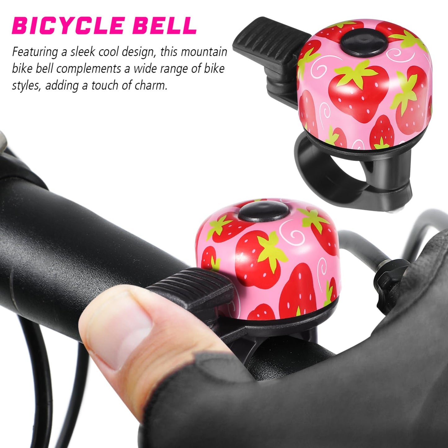 Kisangel Aluminum Oxidation Bike Bell Set of 2 Durable and Stylish Bicycle Bells for Kids and Adults Perfect for Cycling Accessories