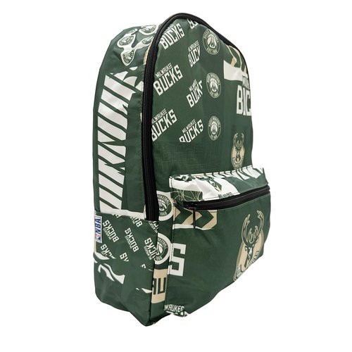 Pro Specialties Group Milwaukee Bucks basketball travel backpack, hiking, gym Backpack durable bag designed for men and women. Ideal for Adults, extra-large & waterproof use for various activities