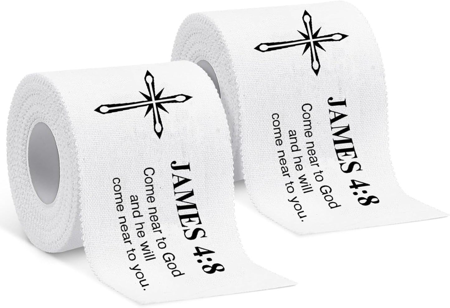 Christian Athletic Tape | 2 Pcs Cotton Sports Wrap 2in x 23ft | White