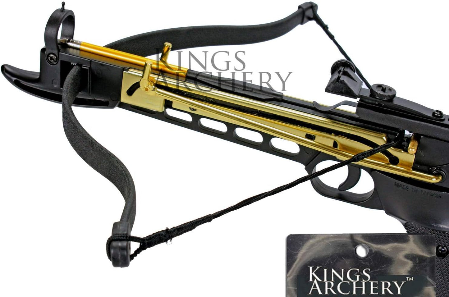 Crossbow Pistol Self Cocking 80 LBS with Adjustable Sights, Aluminum Arrow Bolts, and Safety Feature