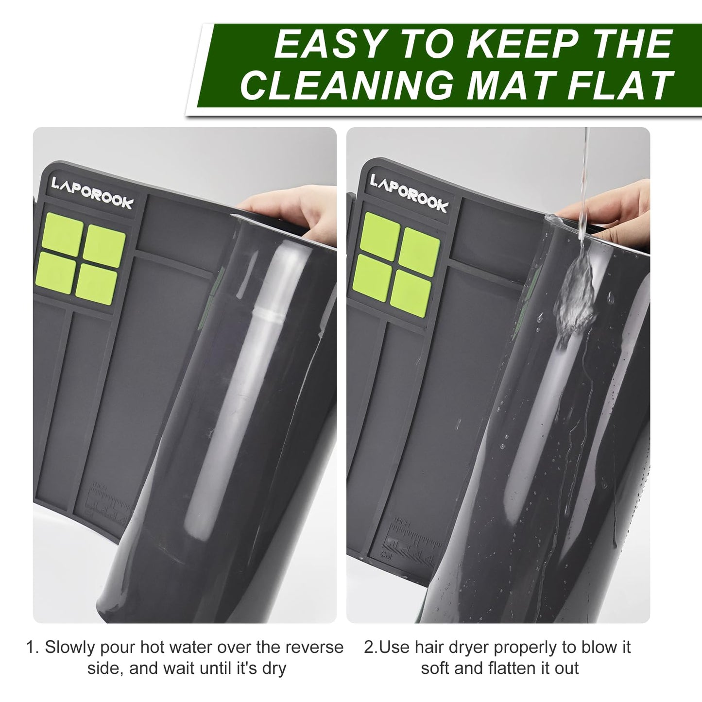 Laporook Gun Cleaning Mat, Rifle Shotgun Cleaning Mat Large, Magnetic Gun Maintenance Mat with Cleaning Supplies and Ruler, Universal Gun Cleaning Kit with Anti-Slip Rubber Cleaning Pad for All Guns