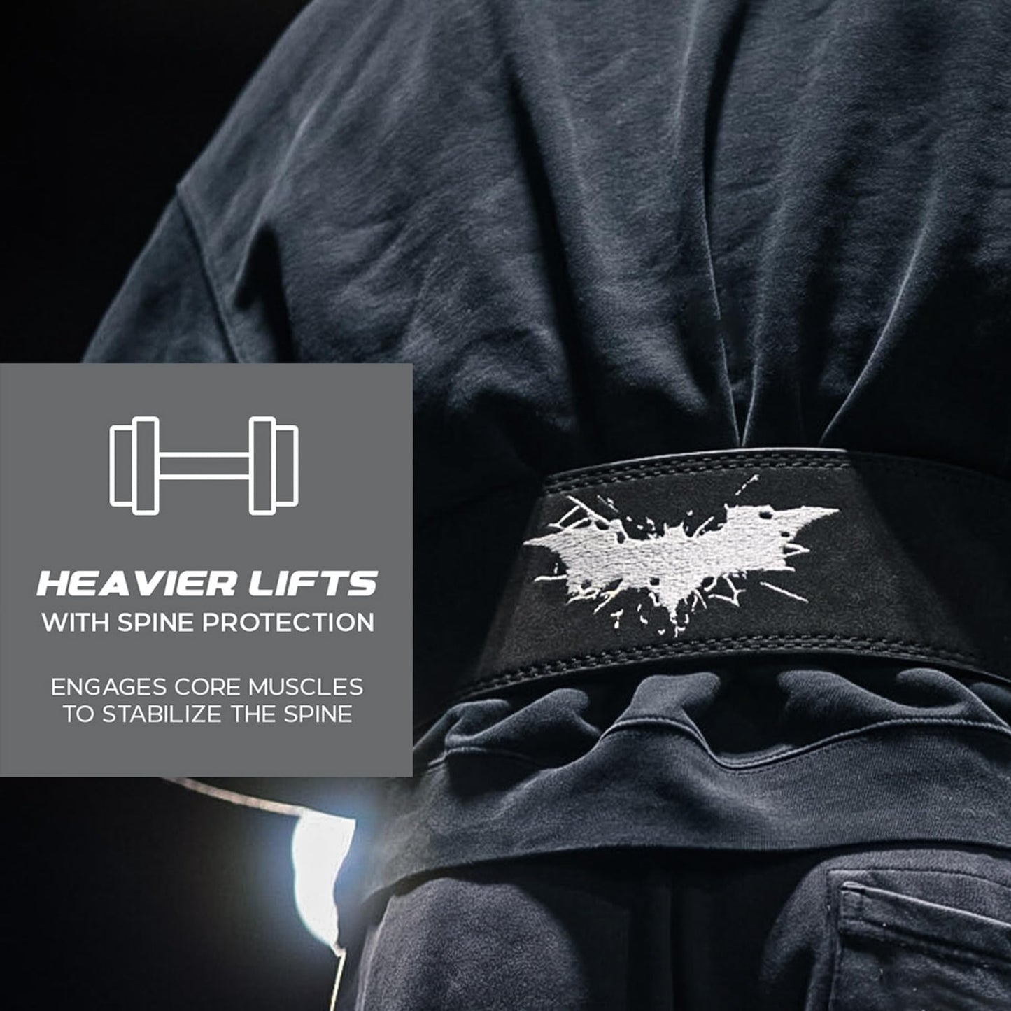 Katamu Premium Leather Lever Weightlifting Belt – Secure Steel Lever, Powerlifting Support for Deadlifts, Squats & Heavy Lifts - Be A Hero (Vengeance, Medium)