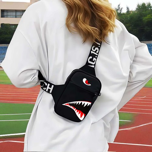 WRLDMCWLQ Shoulder Sling Crossbody Phone Chest Bag - Men Women Small Casual